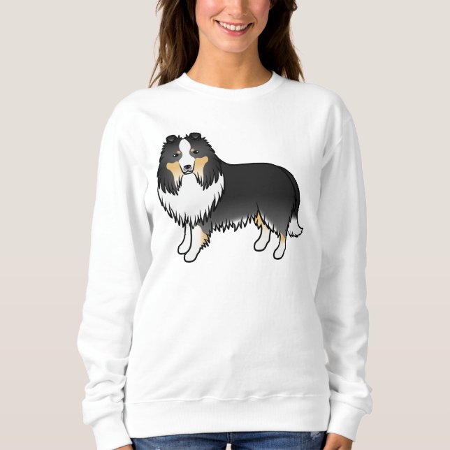 Moletom Cachorro de desenho animado Sheltie Shetland Sheep (Frente)