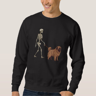 Moletom Cachorro de Esqueleto de Newfoundland Caminhando n