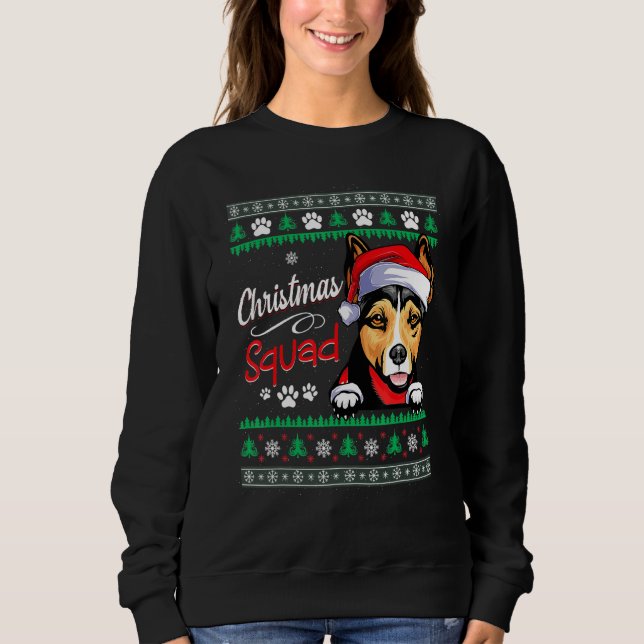 Moletom Cachorro de Natal Rato Terrier Febre de Natal (Frente)