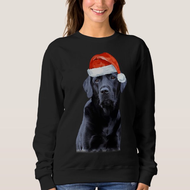 Moletom Cachorro de Papais noeis Bons de Natal Labrador (Frente)