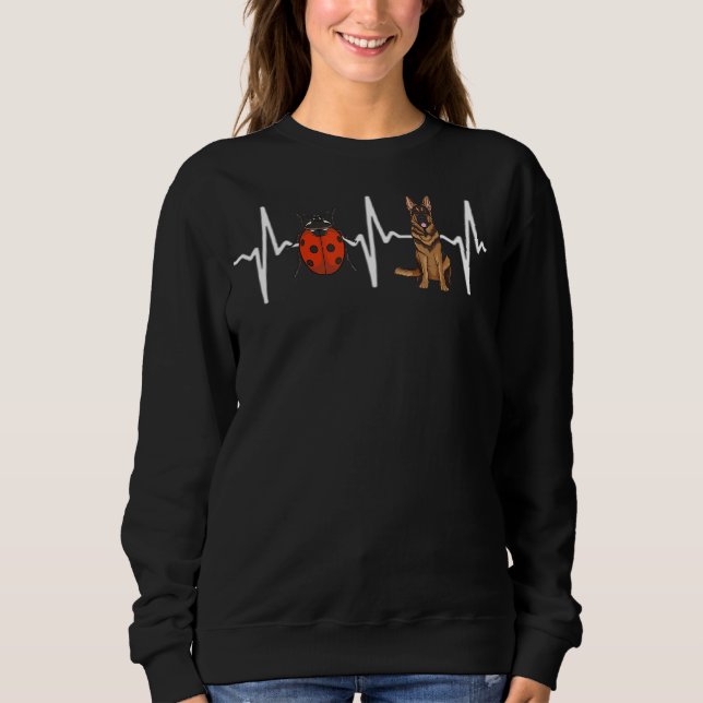 Moletom Cachorro de Pulso German shepherd Red Ladybug (Frente)