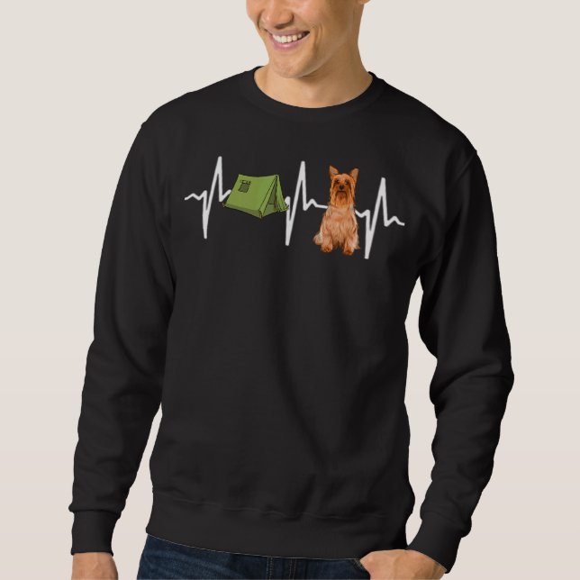 Moletom Cachorro de Tent Camping Silky Terrier Heartbeat (Frente)