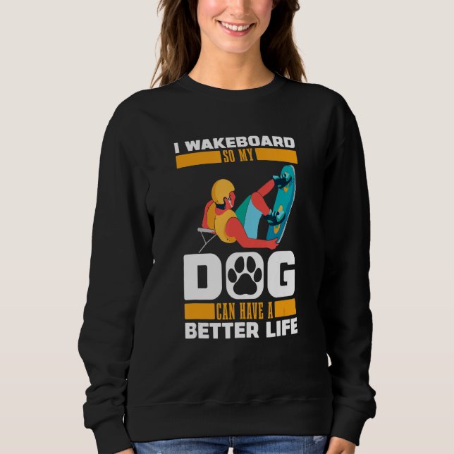 Moletom Cachorro de Wakeboard   Wakeboarder Wakeboarding (Frente)