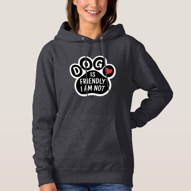 Moletom Cachorro é Amigável Eu Não Sou (Frente)