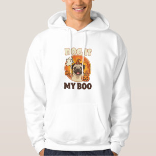 Moletom Cachorro É Boo Pug Halloween Fantasma Abóbora