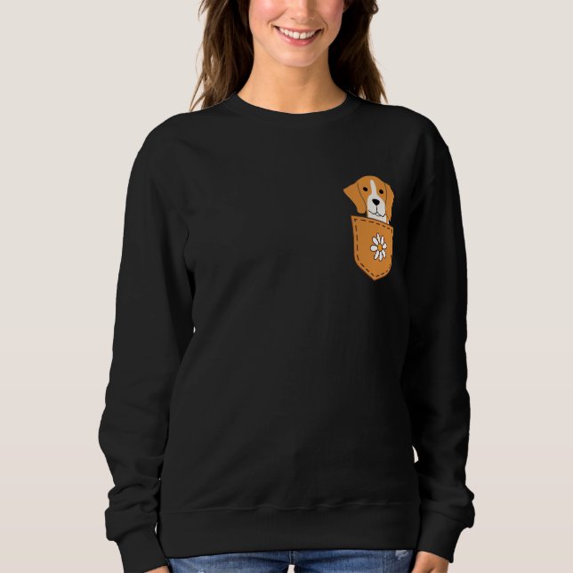 Moletom Cachorro Engraçado No Bolso (Frente)