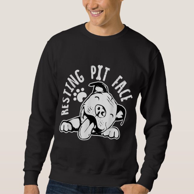 Moletom Cachorro Engraçado, Roupa De Memória Pitbull (Frente)
