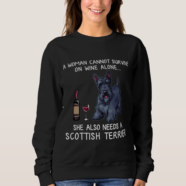 Moletom Cachorro Escocês E Cachorro De Vinho (Frente)