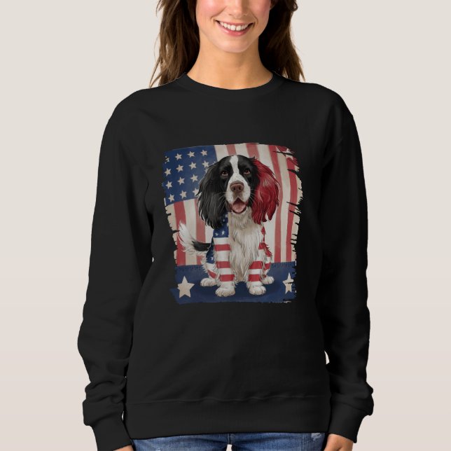 Moletom Cachorro Espanhol Inglês Springer com bandeira Ame (Frente)