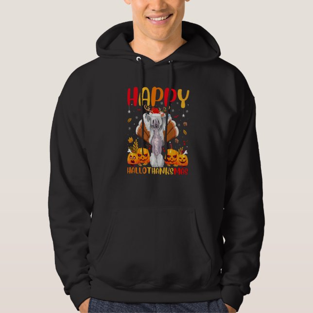 Moletom Cachorro Feliz Crestado Chinês Cachorro Oláobrigad (Frente)