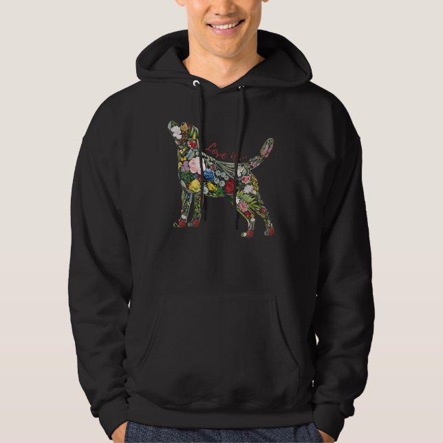 Moletom Cachorro Floral Labrador Retriever Love Is Lab (Frente)