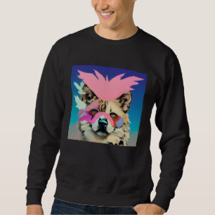 Moletom Cachorro Gato Tigre Leão Colorido Vibrante Vestind