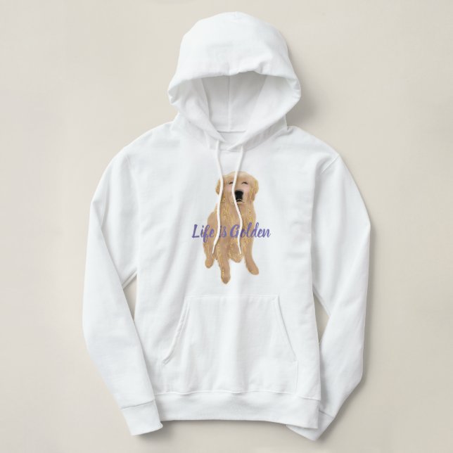 Moletom Cachorro Golden Retriever Personalizável (Frente do Design)