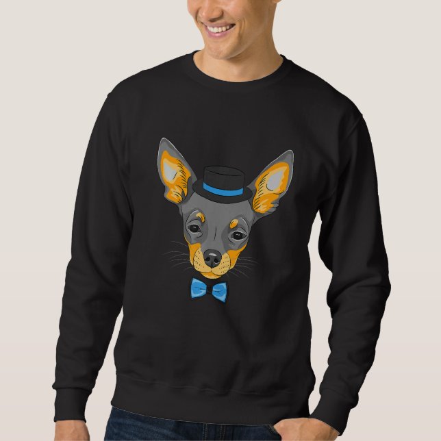 Moletom Cachorro Hipster Usando Gravata Borboleta Bobo Cac (Frente)