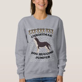 Moletom Cachorro Husky Natal Abraçando Cachorro
