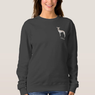 Moletom Cachorro Italiano Greyhound Fofo Com Texto Persona