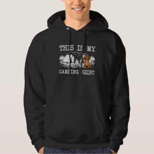 Moletom Cachorro Marrom de Fogueira Dachshund Este É Meu A