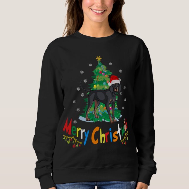 Moletom Cachorro Negro E Cachorro De Ferro De Natal Feio (Frente)