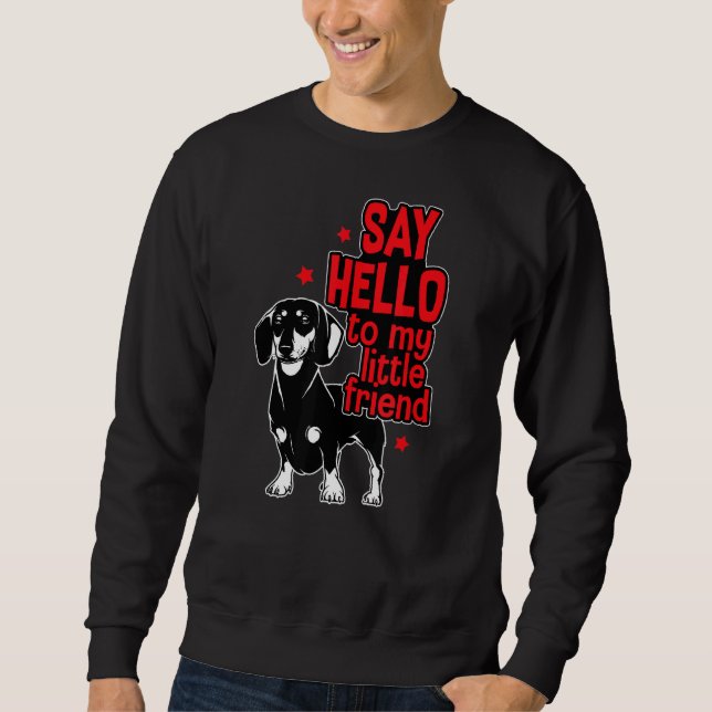 Moletom Cachorro Pai Cachorro Mãe Olá Para Minha Pequena A (Frente)