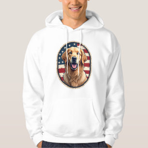 Moletom Cachorro Patriótico Insígnia Golden Retriever Cami