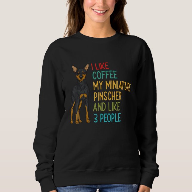 Moletom Cachorro Pinscher Miniatura Café Min Pin (Frente)