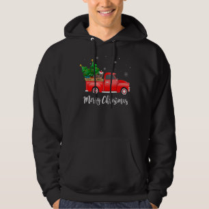 Moletom Cachorro Pinto Chinês Andando Caminhão Vermelho Na