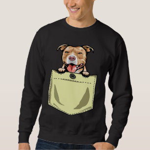 Moletom Cachorro Pit Bull no Bolso Cachorrinho Pitbull