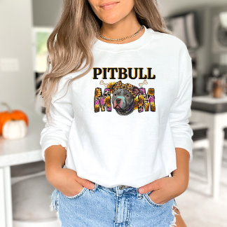 Moletom Cachorro Pitbull Mama Leopardo Imprime Girassóis