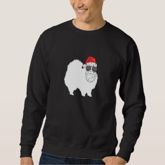 Moletom Cachorro Pomerânia de Natal Se Vestiu Como Papai N