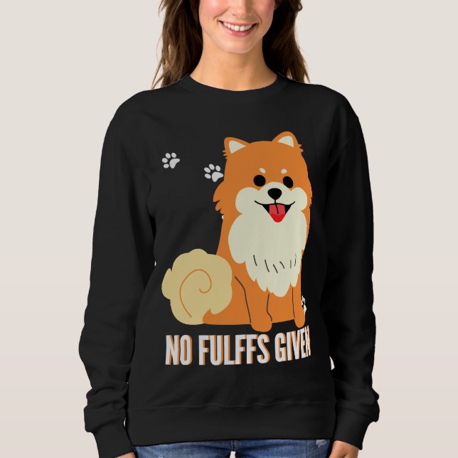Moletom Cachorro Pomerano Engraçado Sem Flutuações (Frente)