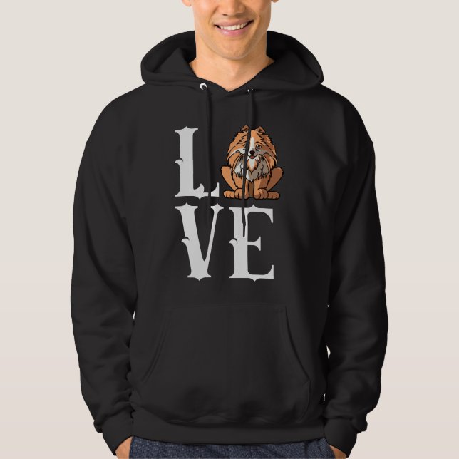 Moletom Cachorro Pomerano Mãe Pai Amor R (Frente)