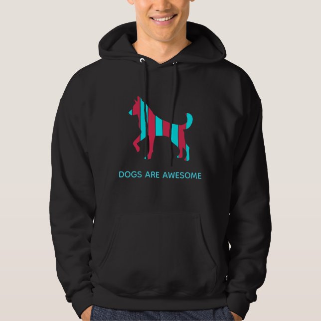 Moletom Cachorro - Pop de Pet-Art, Abstrato Azul e Vermelh (Frente)