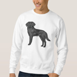 Moletom Cachorro Preto Labrador Retriever Impressão de Des
