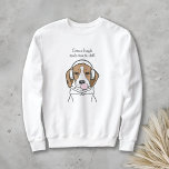 Moletom Cachorro Refrigerado com Bubblegum Funny Beagle<br><div class="desc">O design apresenta uma ilustração de um beagle relaxante vestindo fones de ouvido e soprando a borbulha rosa. Camisetas de mulheres únicas para amantes de cães.</div>