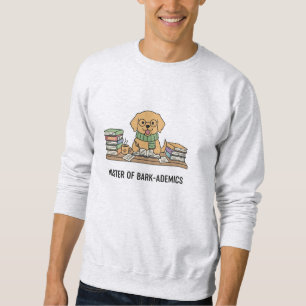 Moletom Cachorro Retriever Dourado Minhoca de Livro Engraç