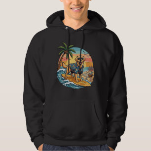Moletom Cachorro Retriever Dourado Surfando Prancha de Sur