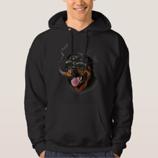 Moletom Cachorro Rottweiler Usando Óculos de Sol Aviador c
