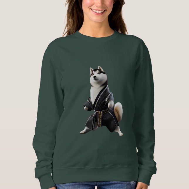 Moletom Cachorro rouco Conhece Karate, Jogador De Karate D (Frente)