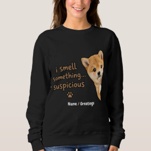 Moletom Cachorro Shiba Inu Fofo Citação de Cheiro Engraçad