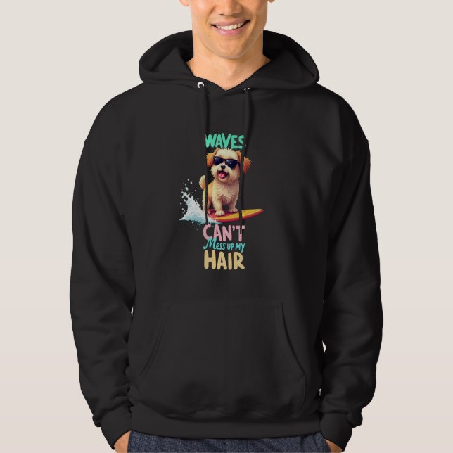 Moletom Cachorro Shih Tzu Legal Surfando (Frente)
