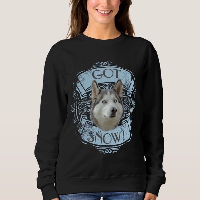 Moletom Cachorro Siberiano Saiu Neve (Frente)