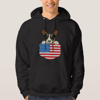 Moletom Cachorro Terrier Rato da Bandeira da América no Bo