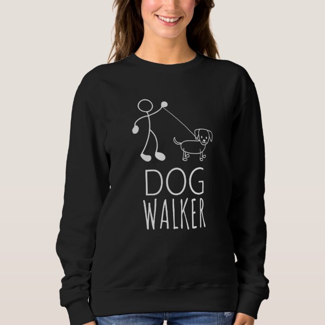 Moletom Cachorro Walker Cachorro Cachorro Caminhando Mulhe (Frente)