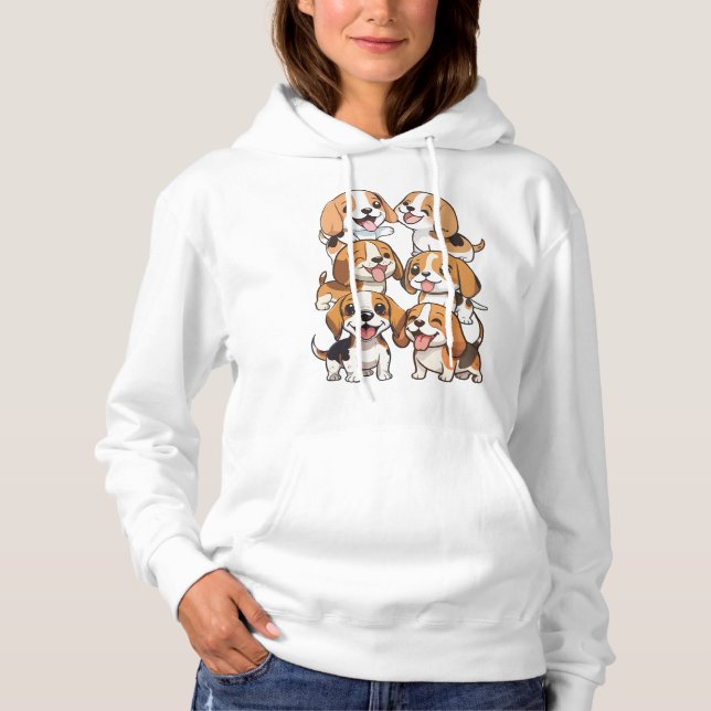 Moletom cachorros beagle felizes (Frente)