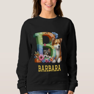 Moletom Cachorros Cachorros - Letra Barbara Name Rainbow D