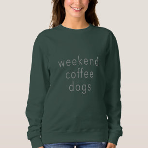 Moletom Cachorros Cafezinhos Palavras Suadas Slogan Preto
