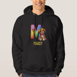 Moletom Cachorros - Letra Maggy Name Rainbow Dog