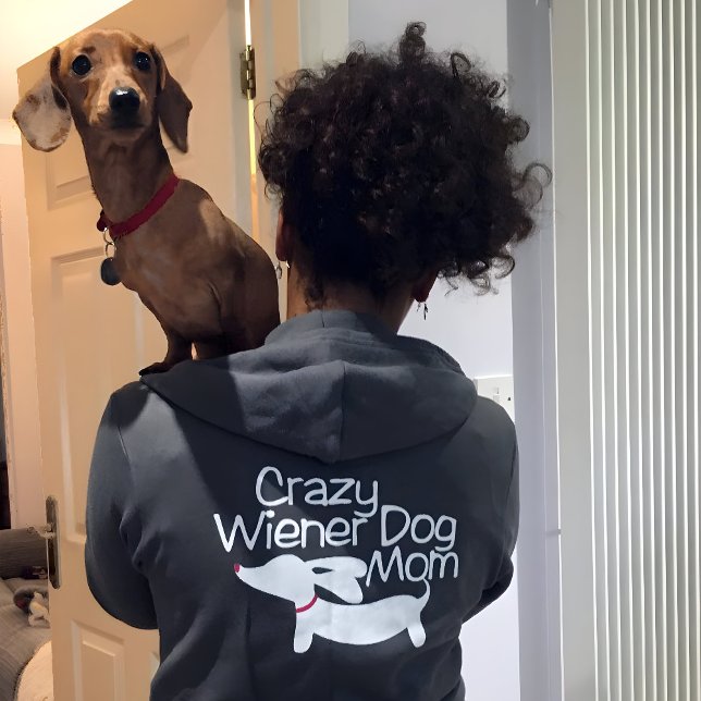 Moletom Cachuja Louca Mãe Dachshund Hoodie (Criador carregado)