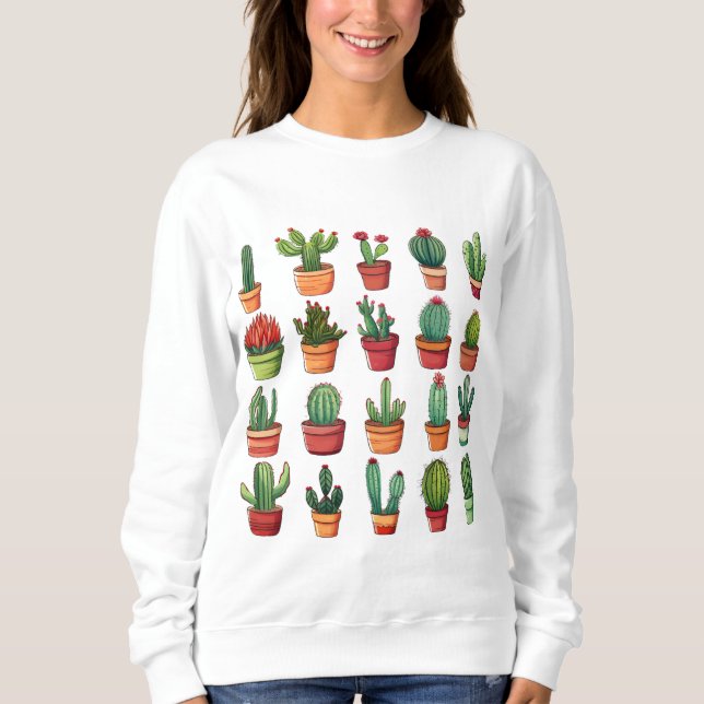 Moletom Cactus do Deserto Potente e Suculentes (Frente)