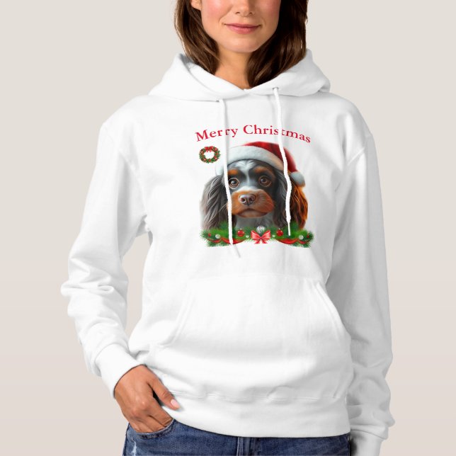Moletom Cães bonitos T-shirts de Natal (Frente)